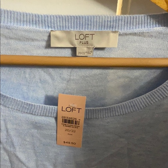 Light Blue Ruffle Cuff Sweater - Picture 2 of 4